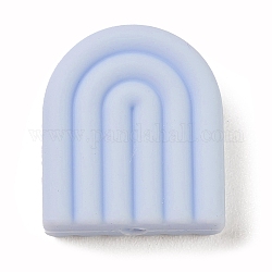 Perles de silicone écologiques de qualité alimentaire, perles à mâcher pour les jouets de dentition, Diy soins infirmiers colliers faisant, bleu acier clair, 19.5x17x6.5mm, Trou: 2.5mm