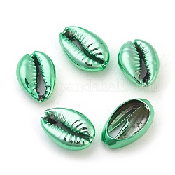 Perle di conchiglia elettrolitiche, shell ciprea, verde primavera, 18~20x11.5~13x6~6.5mm, Foro: 2 mm