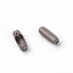 Connettori di ferro catena palla, colonna, grigio scuro, 8.5x3mm, 10pcs/scatola
