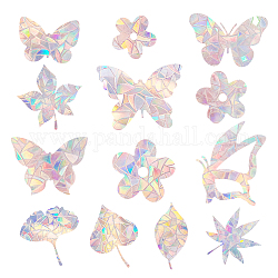 AHANDMAKER 21 Pcs Anti-Collision Window Decals Butterfly Flower Window Clings Non Adhesive Vinyl Window Stickers Bird Strikes Save Birds from Window Collisions