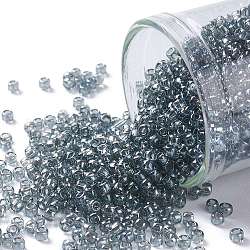 Toho perline rotonde, perline giapponesi, (113) diamante nero trasparente lucentezza, 11/0, 2.2mm, Foro: 0.8 mm, circa 1110pcs/10g