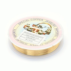 Eco-Friendly Round Copper Jewelry Wire, Long-Lasting Plated, 28 Gauge, 0.3mm, about 65.61 Feet(20m)/roll