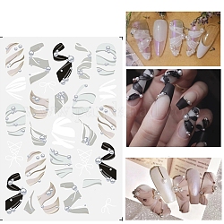 Nagelkunst Aufkleber, für Nagelspitzen Dekorationen, Ballettschuhbandmuster, Farbig, 125x70 mm