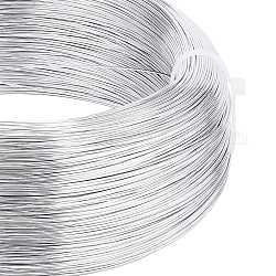 Benecreat Fil d'aluminium argenté de calibre 22 (0.6 mm) 918 pieds (280 m) fil de sculpture en métal pliable pour la fabrication de bijoux en perles