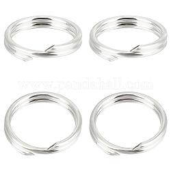 Beebeecraft 20 шт. 925 кольца из стерлингового серебра с двойной петлей, круглые кольца, серебряные, 7x1 мм, внутренний диаметр: 5.5 мм