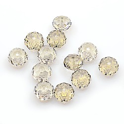 Austrian Crystal Beads, 5040 12mm, Faceted Rondelle, Silver Shadow, Size: about 12mm in diameter, 8mm thick, hole:1.5mm