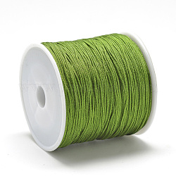 Fil de nylon, corde à nouer chinoise, vert olive, 1.5mm, environ 142.16 yards (130 m)/rouleau