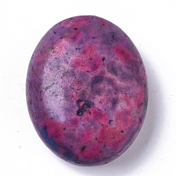 Filo di perline turchesi sintetici, tinto, ovale, rosa antico, 25x20x11mm, Foro: 1.4 mm