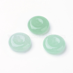 Natural Myanmar Jade/Burmese Jade Charms, Dyed, Donut/Pi Disc, Donut Width: 6.3mm, 14.5x5mm, Hole: 2mm