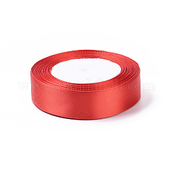 Ruban de satin rouge pour les accessoires de cheveux de bricolage, ruban de noël, environ 1 pouce (25 mm) de large, 25yards / roll (22.86m / roll)