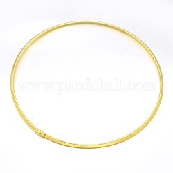 真鍮のチョーカーの襟のネックレスを作る  硬いネックレス  ゴールドカラー  5.11インチ（13cm）