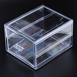 Контейнеры для хранения пластиковых шариков из полистирола, прямоугольный ящик, прозрачные, 19.4x15.2x11.5 см