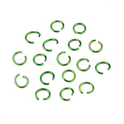 Filo di alluminio anelli aperti di salto, verde mare, 6x0.8mm, 5mm diametro interno , circa 2150pcs/50g