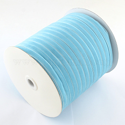 1/8 inch Single Face Velvet Ribbon, Light Sky Blue, 1/8 inch(3.2mm), about 200yards/roll(182.88m/roll)