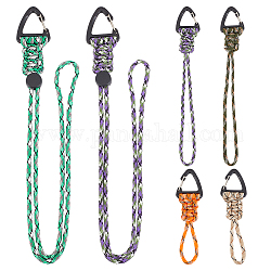 NBEADS 6 Pcs Military Hand Wrist Strap, 3 Sizes Heavy Duty Lanyard Hand Wrist Strap Neck Lanyard Keychain for Outdoor Activities ID Card Badge Holder Camera Wallet and Keys,6 Colors