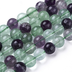 Natürlichen grünen Fluorit Perlen Stränge, Runde, 8 mm, Bohrung: 1 mm, ca. 51 Stk. / Strang, 15.35 Zoll