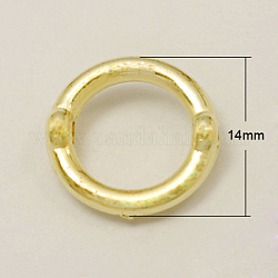 CCB Plastic Beads, Donut, Golden, 14x4mm, Hole: 2mm