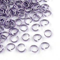 Aluminum Wire Open Jump Rings, Plum, 18 Gauge, 8x1.0mm, about 18000pcs/1000g