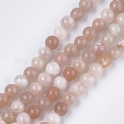 Chapelets de perles de sunstone naturelle naturelles, Grade a, ronde, 4mm, Trou: 0.8mm, Environ 84~90 pcs/chapelet, 15.1 pouce