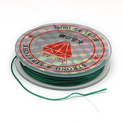 Filo di cristallo elastico piatto, Fili di filo di corda, verde mare, 0.8mm, circa 10.93 iarde (10 m)/rotolo