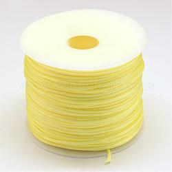 Fil de nylon, corde de satin de rattail, champagne jaune, 1.5mm, environ 49.21 yards (45 m)/rouleau