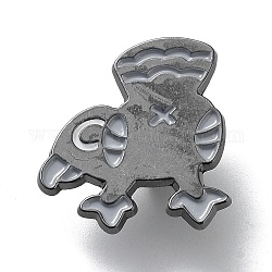 Gothic-Kunst-Emaille-Pins, Vogelabzeichen aus Rotgusslegierung für Damen und Herren, Vogel, 25x23x1.3 mm