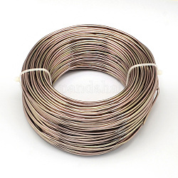Fil d'aluminium rond, fil d'artisanat en métal pliable, pour la fabrication artisanale de bijoux bricolage, chameau, 9 jauge, 3.0mm, 25m/500g (82 pieds/500g)