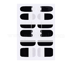 Full-Cover-Glitzer-Nagellackstreifen, selbstklebende Aufkleber für Nagelfolien, für mädchen maniküre diy nagelspitzen dekorationen, kein Muster, 9x6 cm