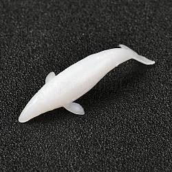 Decorazioni in plastica a forma di balena, per stampi in silicone fai da te, bianco, 33.5x12x7mm, scatola: 40x34.5x18.5 mm