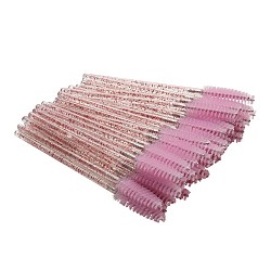 Brosse à sourcils jetable en nylon, baguettes de mascara, fournitures de maquillage, perle rose, 97 cm