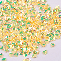Laser-glänzender Nagelkunst-Glitter, Maniküre Pailletten, diy sparkly paillette Tipps Nagel, diamantförmig, golden, 3.5x3.5x0.7 mm