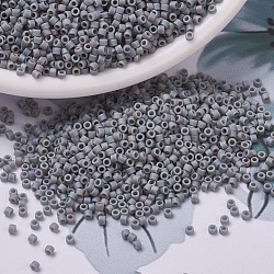 Miyuki Delica Perlen, Zylinderförmig, japanische Saatperlen, 11/0, (db0882) matt undurchsichtig grau ab, 1.3x1.6 mm, Bohrung: 0.8 mm, ca. 2000 Stk. / 10 g
