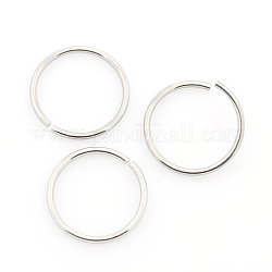 304 Edelstahl offenen Ringe springen, Edelstahl Farbe, 16x1.2 mm, Innendurchmesser: 13.6 mm, ca. 700 Stk. / Beutel