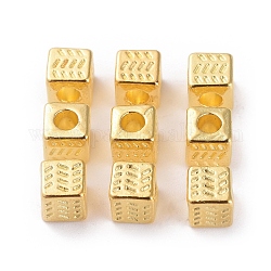 Séparateurs perles en alliage de style tibétain, cube, or, sans plomb et sans cadmium, 4.5x4.5x4.5mm, Trou: 2.5mm