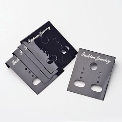 Kunststoff Ohrring Display-Karte, Schwarz, ca. 38 mm lang, 30 mm breit