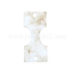 Tarjetas de la exhibición del collar de papel, rectángulo con patrón de mármol, PapayaWhip, 8.8x4 cm