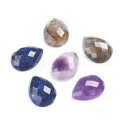 Cabochon naturali gemme miste, lacrima, sfaccettato, 15.5~16x11.5~12x5~5.5mm