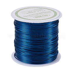 Alambre de cobre redondo alambre de cuentas de cobre para la fabricación de joyas, Plateado de larga duración, azul marino, 20 calibre, 0.8mm, aproximadamente 26.24 pie (8 m) / rollo