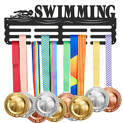 SUPERDANT Swimming Medal Hook Display Wall Rack Frame Ribbon Swimming Holder Display Steel Metal Wall Mounted Hooks Wall Storage Award Holder Can Withstand 10-15 kg