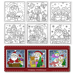 CRASPIRE Christmas Silicone Clear Stamps Santa Claus Merry Christmas Snowman Patterns Clear Stamps for Card Making Decoration DIY Scrapbooking Embossing Album Decor Craft