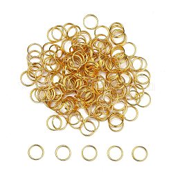 Anillos partidos de hierro, anillos de salto de doble bucle, sin níquel, dorado, 10x1.4mm, aproximamente 8.6 mm de diámetro interior, aproximamente 208 unidades / 50 g