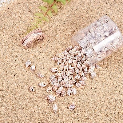  PH PandaHall About 38~50pcs Tiny Sea Shell Ocean Beach Spiral  Seashells Craft Charms Length 14-40mm for Candle Making, Home Decoration,  Beach Theme Party Wedding Decor, Fish Tank and Vase Fille 