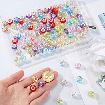 120шт смоляные европейские бусины FIND-SP0002-05F-1