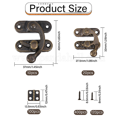 100 комплект железных петель AJEW-GL0002-39-1