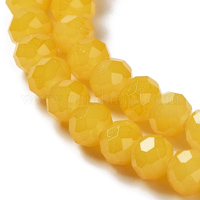 Запекание расписных стеклянных бусин с имитацией нефрита DGLA-A034-J6MM-A30-1