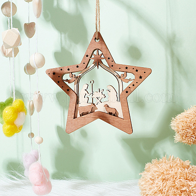 Древесины подвески&nbsp;LS-FIND-WH0162-09-1