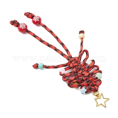 5 шт. полиэстеровый и спандексный шнур для украшения рождественской елки HJEW-JM03798-1