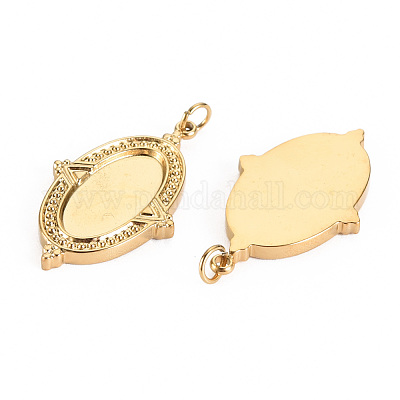 Оправы для подвесок из нержавеющей стали 304 в виде кабошонов STAS-S116-225G-1