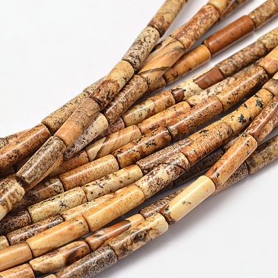 Естественная картина колонка яшмы бисер пряди G-F247-04-1