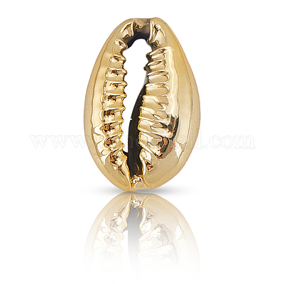 100 шт. гальванизированные натуральные бусины из ракушек каури BSHE-LT0001-05A-1